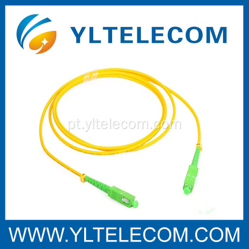 SC / APC ventilam para fora cabos de remendo de fibra óptica, cabo de remendo da manutenção programada do SC simples